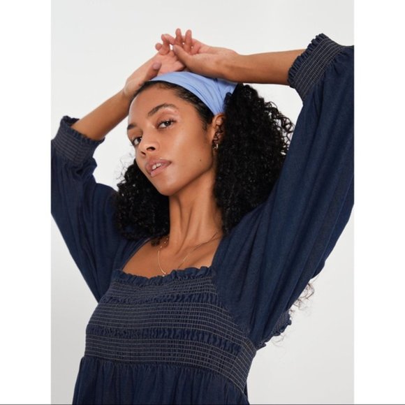 NWOT Free People This Is Everything Denim Mini Dress size XS - Picture 4 of 9